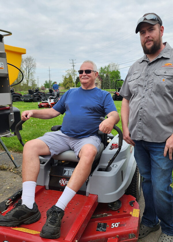 Local Veterans Gifted Pair of Lawn Tractors