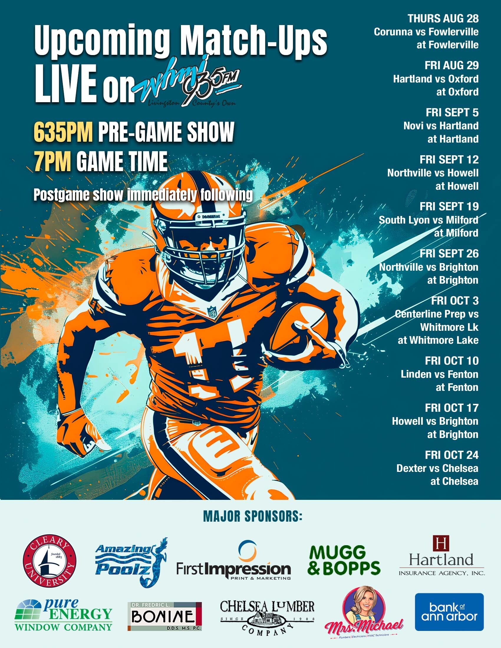 Howell High School Football Schedule 2025 by WHMI
