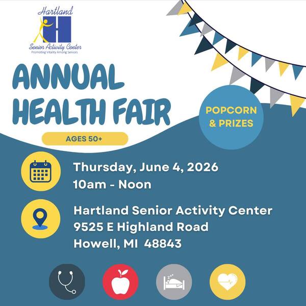 Hartland Senior Activity Center to Host Health Fair