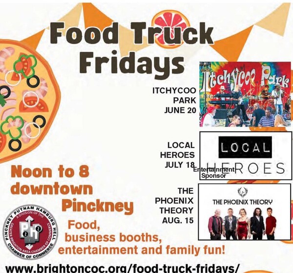 Pinckney to Host First Food Truck Friday of the Summer