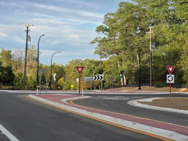 Roundabout Construction Done At Dixboro Road & Pontiac Trail
