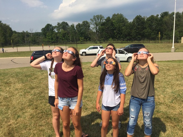 Solar Eclipse Viewing Party Draws Crowd At Hutchings Elementary