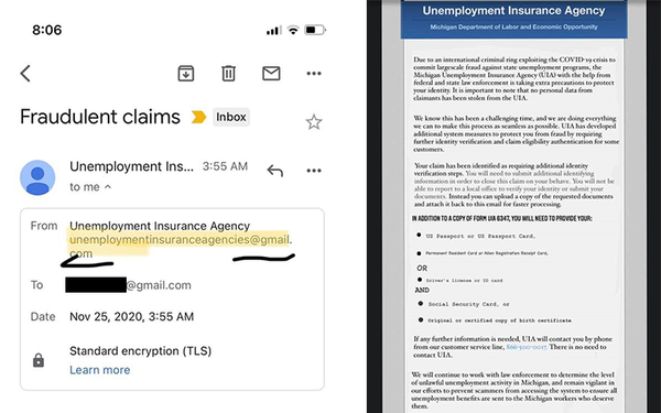 Unemployment Benefits Email Scam Circulating