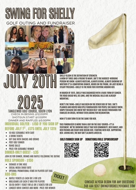 Swing for Shelly Charity Golf Outing July 20