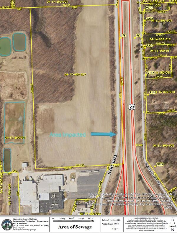 Sanitary Sewer Main Break In Tyrone Township