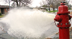 Fire Hydrant Flushing In City Of Brighton