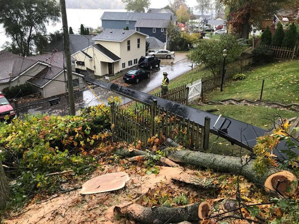 Crane Falls On Home In Genoa Township