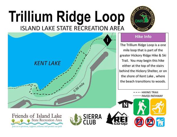 New Trillium Ridge Loop Trail Open At Island Lake Rec Area
