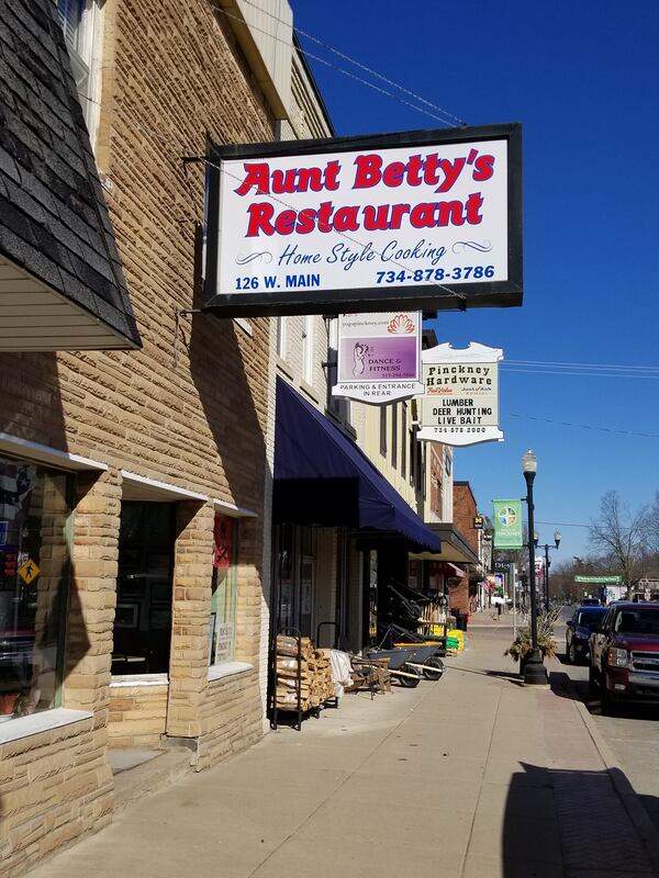 Aunt Betty's Restaurant Closes In Downtown Pinckney