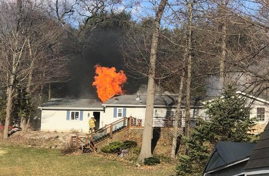 Fire Destroys Hamburg Township Home