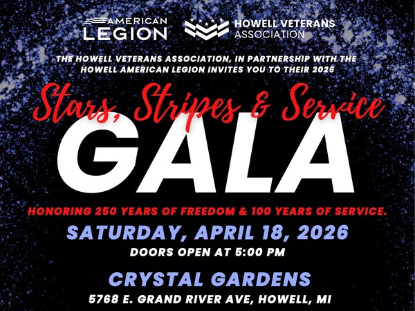 "Stars, Stripes & Service" Gala to Benefit Livingston Co. Veterans, Families