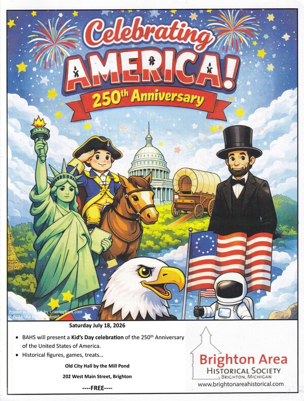 Brighton Area Historical Society Hosting "Kids Day Celebration" Saturday