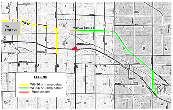 Fowlerville Rd. Opens Briefly, Phase II Closures Begin July 5