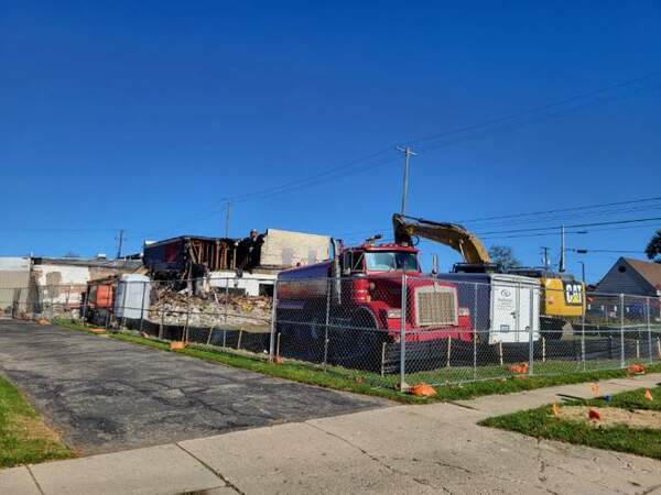 Demolition Of Old Snedicor's Building Underway In Downtown Howell