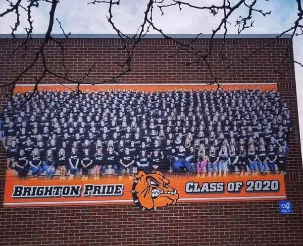 Brighton High Senior Class Gets Recognition with Huge Photo
