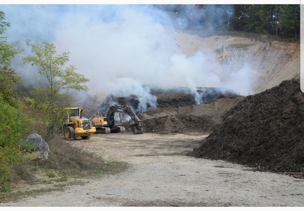 Wood Chip Fire Continues To Smolder