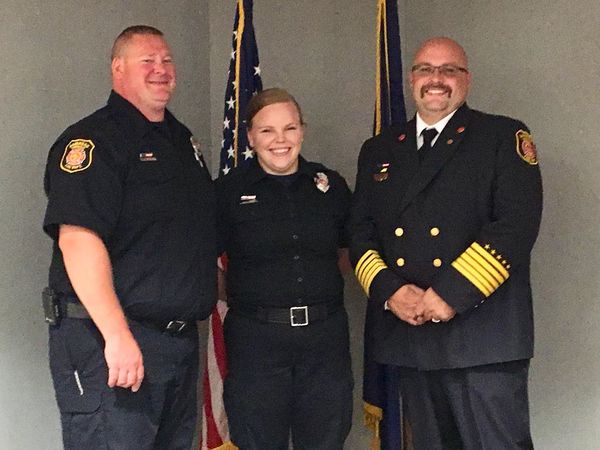 Hamburg Firefighters Receive Badges At Ceremony