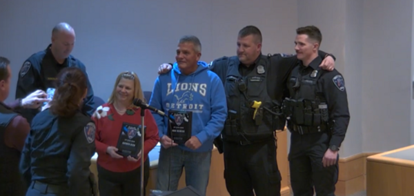 South Lyon Police Present Civilians With Life Saving Awards