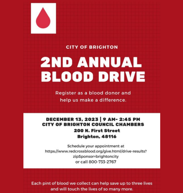 American Red Cross Hosts Brighton Blood Drive on Dec. 13