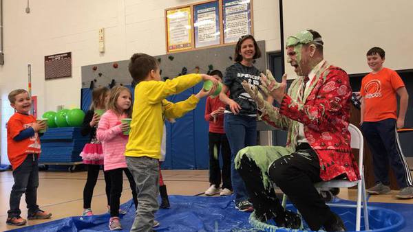 Brighton's Spencer Elementary Students Get to "Slime" Principal