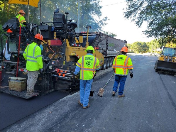 Paving Work On Pontiac Trail/North Territorial Roundabout