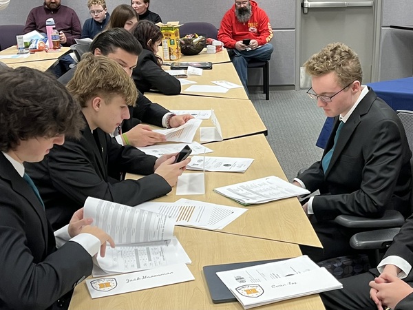 HHS “We the People” Team Claims 1st Place At Eastern District Event