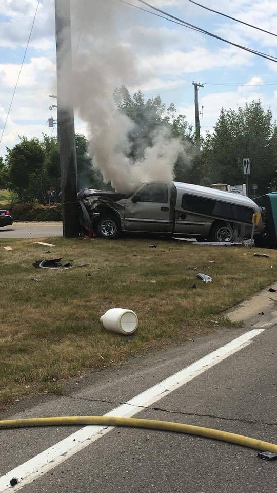 Lyon Township Firefighters Rescue Man From Crash