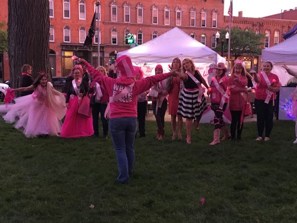 Devout Pink Partiers Turn Out Despite Rain