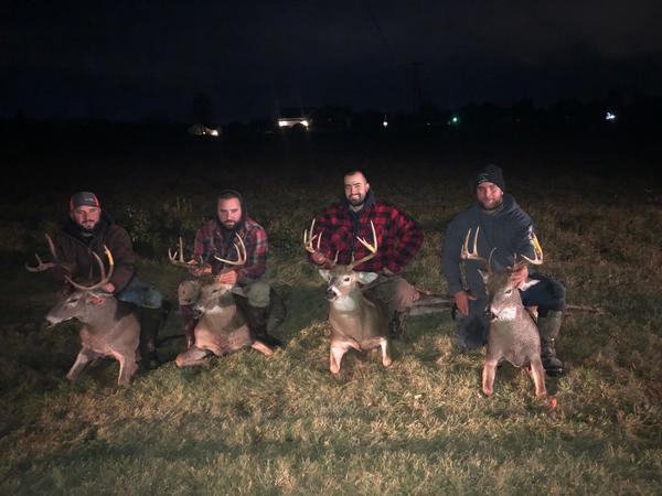 Four Friends Bag Bucks On Same Night