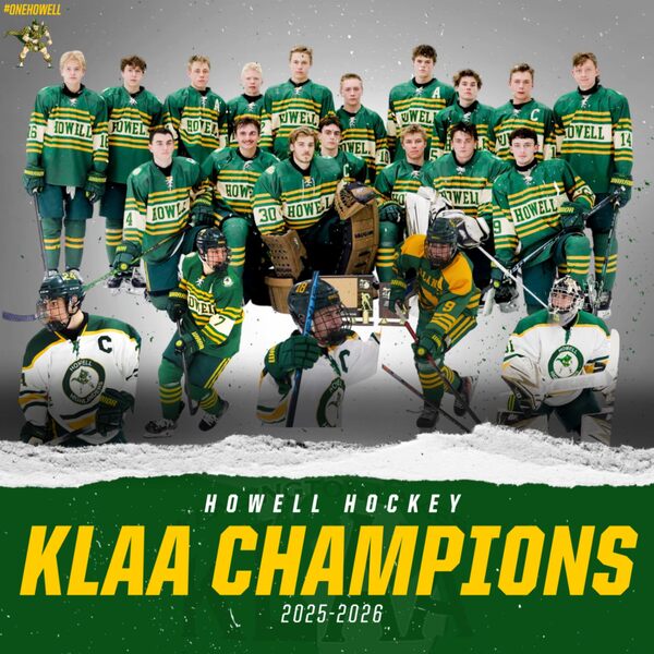 Howell Varsity Hockey Team 2026 KLAA Champions