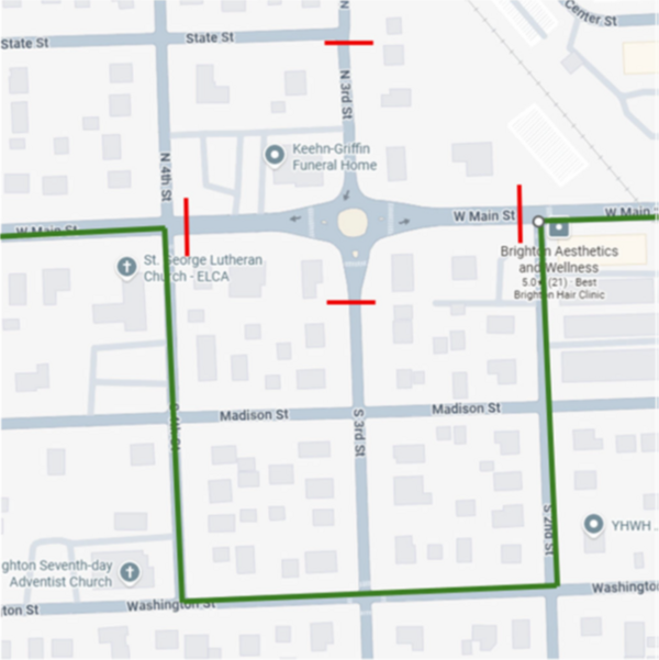 Third Street Roundabout Closure Monday, August 17th