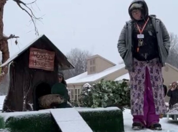 Howell's Woody the Groundhog Predicts Six More Weeks of Winter