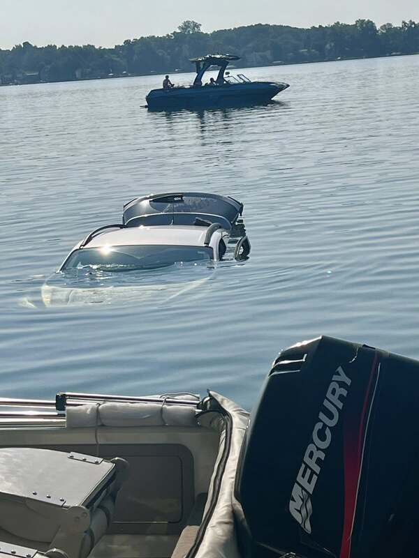 Vehicle, Trailer & Boat Pulled Out of Whitmore Lake