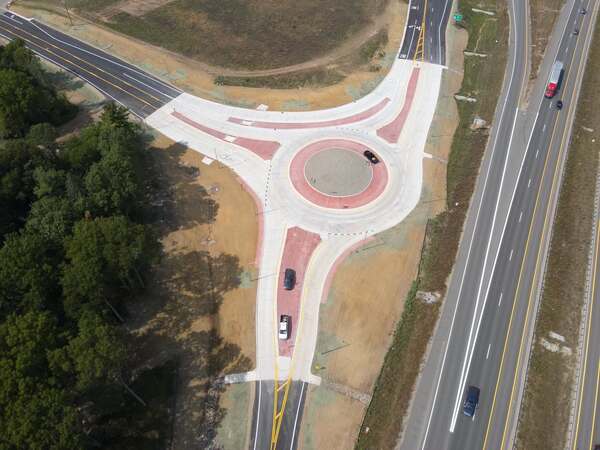 New Roundabout Open At Whitmore Lake & Winans Lake Roads