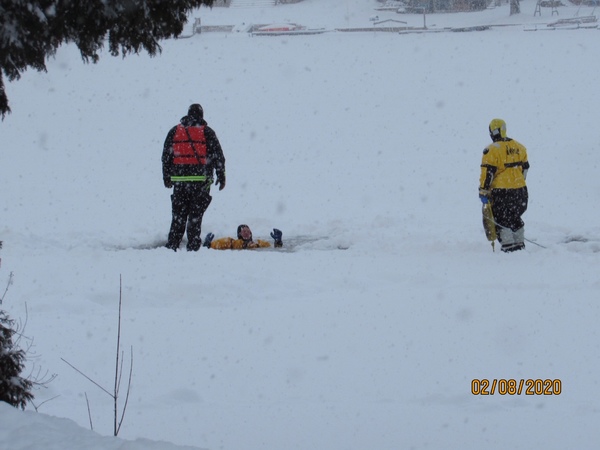 Area Firefighters & Cadets Conduct Ice Rescue Training