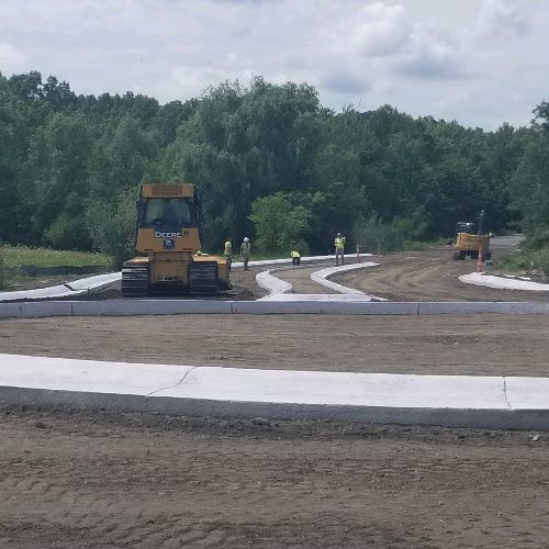 Roundabout Construction At Pontiac Trail & 7 Mile Progressing