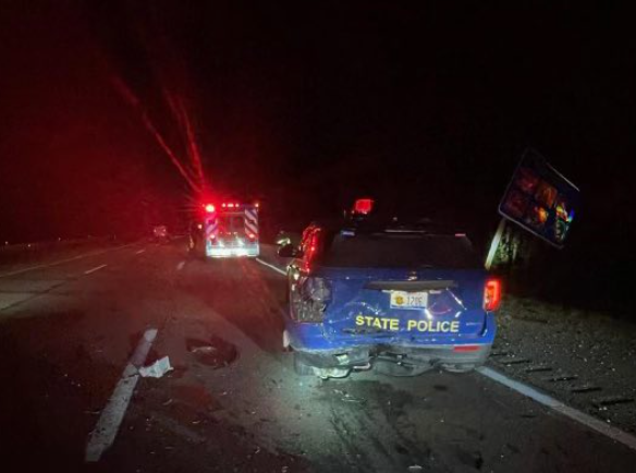 MSP Patrol Vehicle Struck By Drunk Driver; Trooper Hospitalized