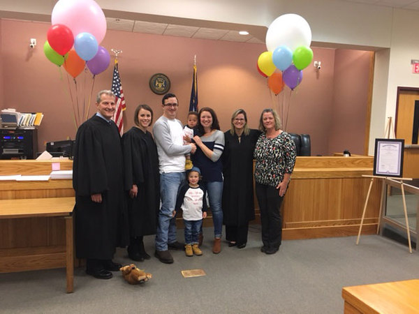 Four Families Celebrate Michigan Adoption Day