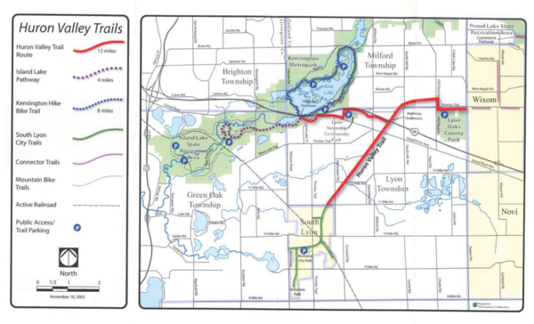 Lyon Township Purchasing Huron Valley Trail Land