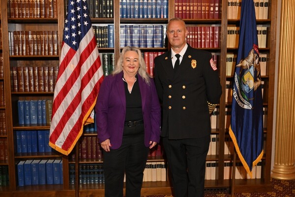 Rep. Woolford Welcomes Howell Police Chief To Capitol For 9/11 Ceremony