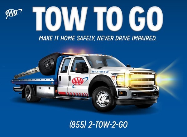 AAA "Tow To Go" Activated For New Year's Eve