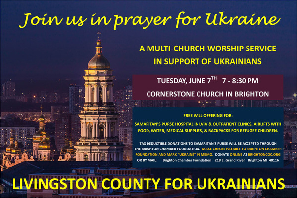 Livingston County For Ukraine Prayer Service & Fundraiser