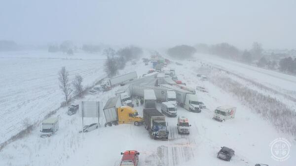 100-Vehicle Pile-Up On I-196 In West Michigan