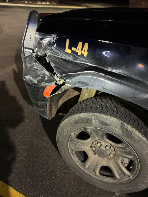 Motorist Sideswipes Sheriff’s Vehicle At Rollover Crash Scene