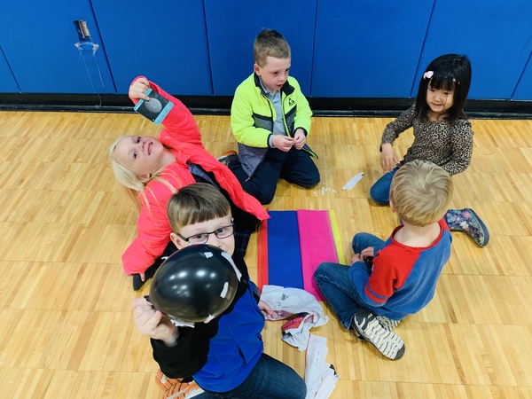 Local Students Take Test Run Of Inflatable NASA Planetarium