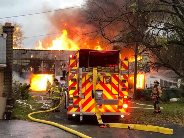 Eight Departments Battle Barn Blaze Near Whitmore Lake