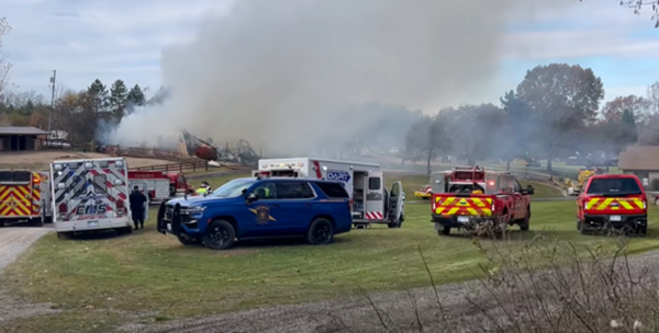 Crews Battle Barn Blaze In Howell Township