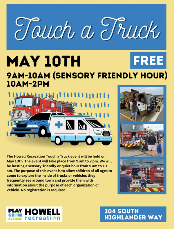 Curious Kids Can Check Out Howell Rec's 'Touch a Truck'