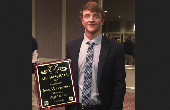 Howell's Weatherly Named Mr. Baseball