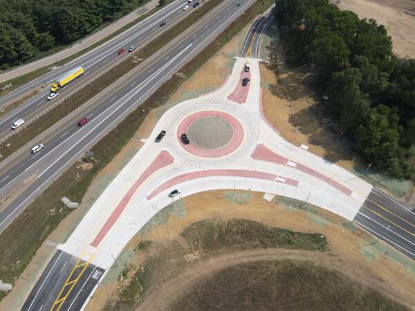 New Roundabout Open At Whitmore Lake & Winans Lake Roads